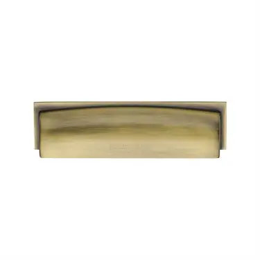 Click Here To Enlarge This Photo Of C2765 96-AT Heritage Brass Drawer Pull Shropshire Design 76/96mm ctc Antique Brass Finish