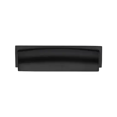 Click Here To Enlarge This Photo Of C2765 96-BKMT Heritage Brass Drawer Pull Shropshire Design 76/96mm ctc Matt Black Finish