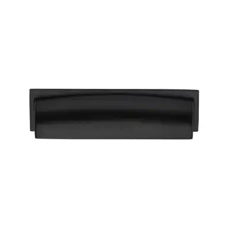 C2765 96-BKMT Heritage Brass Drawer Pull Shropshire Design 76/96mm ctc Matt Black Finish