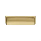 C2765 96-SB Heritage Brass Drawer Pull Shropshire Design 76/96mm ctc Satin Brass Finish