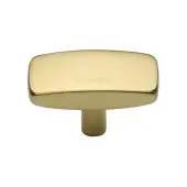 C3384 41-PB Heritage Brass Cabinet Knob Rectangular Design 41mm Polished Brass finish