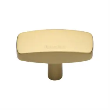 Click Here To Enlarge This Photo Of C3384 41-SB Heritage Brass Cabinet Knob Rectangular Design 41mm Satin Brass finish