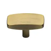 C3384 47-AT Heritage Brass Cabinet Knob Rectangular Design 47mm Antique Brass finish