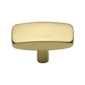 C3384 47-PB Heritage Brass Cabinet Knob Rectangular Design 47mm Polished Brass finish