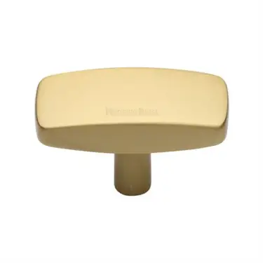 Click Here To Enlarge This Photo Of C3384 47-SB Heritage Brass Cabinet Knob Rectangular Design 47mm Satin Brass finish