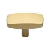 C3384 47-SB Heritage Brass Cabinet Knob Rectangular Design 47mm Satin Brass finish