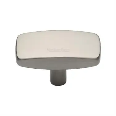 Click Here To Enlarge This Photo Of C3384 47-SN Heritage Brass Cabinet Knob Rectangular Design 47mm Satin Nickel finish