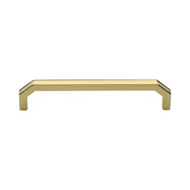 Click Here To Enlarge This Photo Of C3465 152-PB Heritage Brass Cabinet Pull Hex Angular Design 152mm ctc Polished Brass Finish