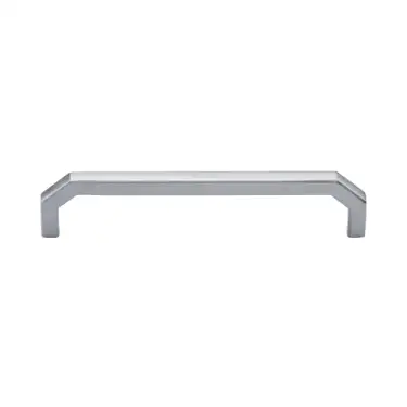 Click Here To Enlarge This Photo Of C3465 152-SC Heritage Brass Cabinet Pull Hex Angular Design 152mm ctc Satin Chrome Finish