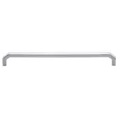C3465 254-SC Heritage Brass Cabinet Pull Hex Angular Design 254mm ctc Satin Chrome Finish