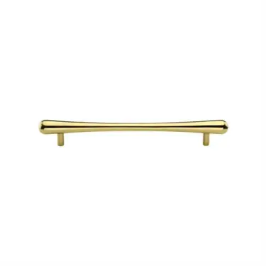 Click Here To Enlarge This Photo Of C3570 128-PB Heritage Brass Cabinet Pull T-Bar Raindrop Design 128mm ctc Polished Brass Finish