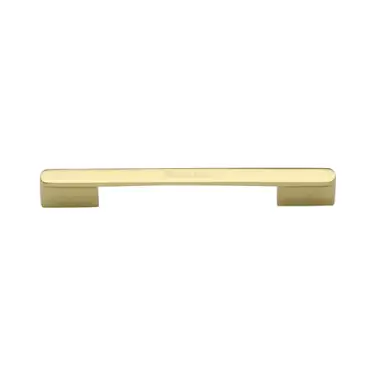 Click Here To Enlarge This Photo Of C3684 128&160PB Heritage Brass Cabinet Pull Bridge 128&160mm ctc Polished Brass Finish
