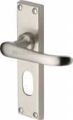 V725-SN Heritage Brass Door Handle For Oval Profile Plate Windsor Design Satin Nickel Finish