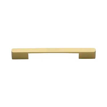 Click Here To Enlarge This Photo Of C3684 128&160SB Heritage Brass Cabinet Pull Bridge 128&160mm ctc Satin Brass Finish