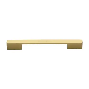 Click Here To Enlarge This Photo Of C3684 192&224SB Heritage Brass Cabinet Pull Bridge 192&224mm ctc Satin Brass Finish