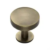 C3878 32-AT Heritage Brass Cabinet Knob Domed Disc Design with Rose 32mm Antique Brass finish