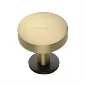 C3878 32-BSB Heritage Brass Cabinet Knob Domed Disc Design with Rose 32mm Matt Bronze/Satin Brass finish