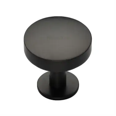 Click Here To Enlarge This Photo Of C3878 32-MB Heritage Brass Cabinet Knob Domed Disc Design with Rose 32mm Matt Bronze finish