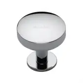 C3878 32-PC Heritage Brass Cabinet Knob Domed Disc Design with Rose 32mm Polished Chrome finish
