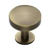 C3878 38-AT Heritage Brass Cabinet Knob Domed Disc Design with Rose 38mm Antique Brass finish