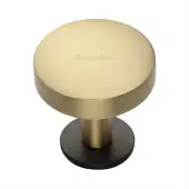 C3878 38-BSB Heritage Brass Cabinet Knob Domed Disc Design with Rose 38mm Matt Bronze/Satin Brass finish