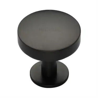 Click Here To Enlarge This Photo Of C3878 38-MB Heritage Brass Cabinet Knob Domed Disc Design with Rose 38mm Matt Bronze finish