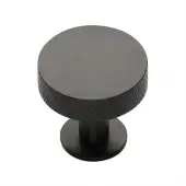 C3882 32-MB Heritage Brass Cabinet Knob Knurled Disc Design with Rose 32mm Matt Bronze finish