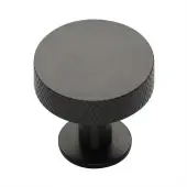C3882 38-MB Heritage Brass Cabinet Knob Knurled Disc Design with Rose 38mm Matt Bronze finish