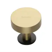 C3885 32-BSB Heritage Brass Cabinet Knob Disc Design with Rose 32mm Matt Bronze / Satin Brass finish