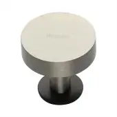 C3885 38-BSN Heritage Brass Cabinet Knob Disc Design with Base 38mm Matt Bronze / Satin Nickel finish