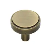 C3952 32-AT Heritage Brass Cabinet Knob Stepped Disc Design 32mm Antique Brass finish
