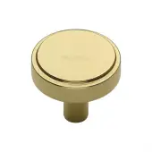C3952 32-PB Heritage Brass Cabinet Knob Stepped Disc Design 32mm Polished Brass finish