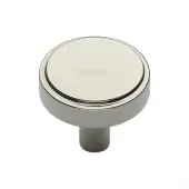 C3952 32-PNF Heritage Brass Cabinet Knob Stepped Disc Design 32mm Polished Nickel finish