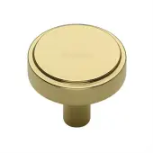 C3952 38-PB Heritage Brass Cabinet Knob Stepped Disc Design 38mm Polished Brass finish