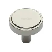 C3952 38-PNF Heritage Brass Cabinet Knob Stepped Disc Design 38mm Polished Nickel finish
