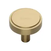 C3952 38-SB Heritage Brass Cabinet Knob Stepped Disc Design 38mm Satin Brass finish