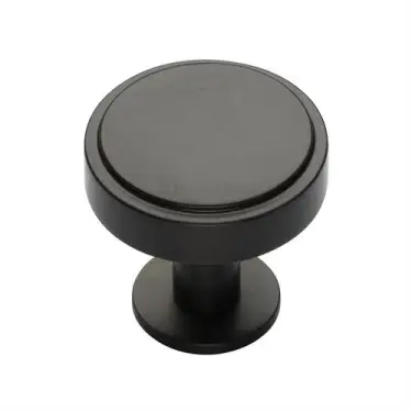Click Here To Enlarge This Photo Of C3954 32-MB Heritage Brass Cabinet Knob Stepped Disc Design with Rose 32mm Matt Bronze finish