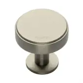 C3954 38-SN Heritage Brass Cabinet Knob Stepped Disc Design with Rose 38mm Satin Nickel finish