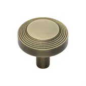 C3956 32-AT Heritage Brass Cabinet Knob Ridge Design 32mm Antique Brass finish
