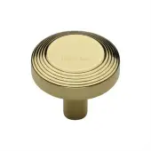 C3956 32-PB Heritage Brass Cabinet Knob Ridge Design 32mm Polished Brass finish