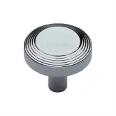 C3956 32-PC Heritage Brass Cabinet Knob Ridge Design 32mm Polished Chrome finish