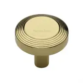 C3956 38-PB Heritage Brass Cabinet Knob Ridge Design 38mm Polished Brass finish