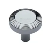 C3956 38-PC Heritage Brass Cabinet Knob Ridge Design 38mm Polished Chrome finish