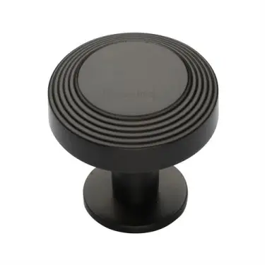 Click Here To Enlarge This Photo Of C3958 38-MB Heritage Brass Cabinet Knob Ridge Design with Rose 38mm Matt Bronze finish