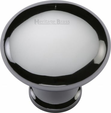 Click Here To Enlarge This Photo Of C113 32-PC Heritage Brass Cabinet Knob Victorian Round Design 32mm Polished Chrome Finish