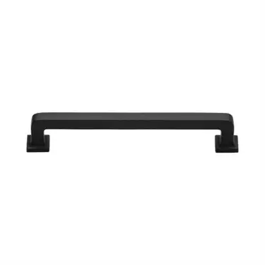 Click Here To Enlarge This Photo Of C3964 152-BKMT Heritage Brass Cabinet Pull Square Vintage Design 152mm ctc Matt Black Finish