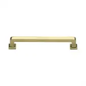 C3964 152-PB Heritage Brass Cabinet Pull Square Vintage Design 152mm ctc Polished Brass Finish