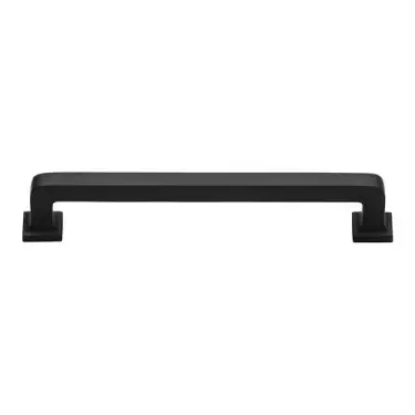 Click Here To Enlarge This Photo Of C3964 203-BKMT Heritage Brass Cabinet Pull Square Vintage Design 203mm ctc Matt Black Finish
