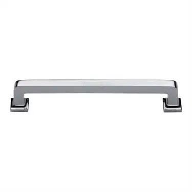 Click Here To Enlarge This Photo Of C3964 203-PC Heritage Brass Cabinet Pull Square Vintage Design 203mm ctc Polished Chrome Finish