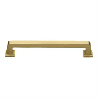 Click Here To Enlarge This Photo Of C3964 203-SB Heritage Brass Cabinet Pull Square Vintage Design 203mm ctc Satin Brass Finish